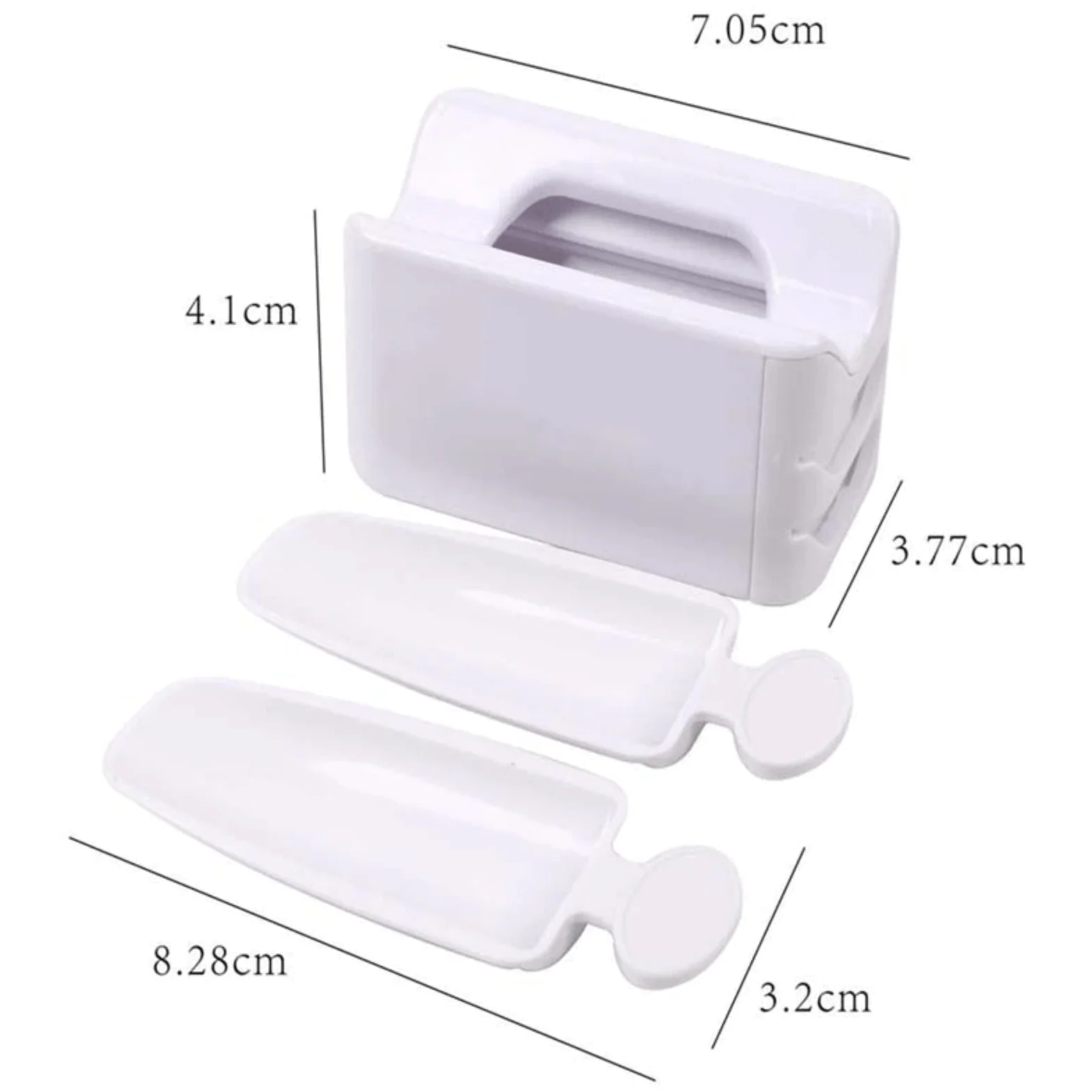 JNBS 2 Tiers Dipping Powder Tray Container with Funnel - Image 3