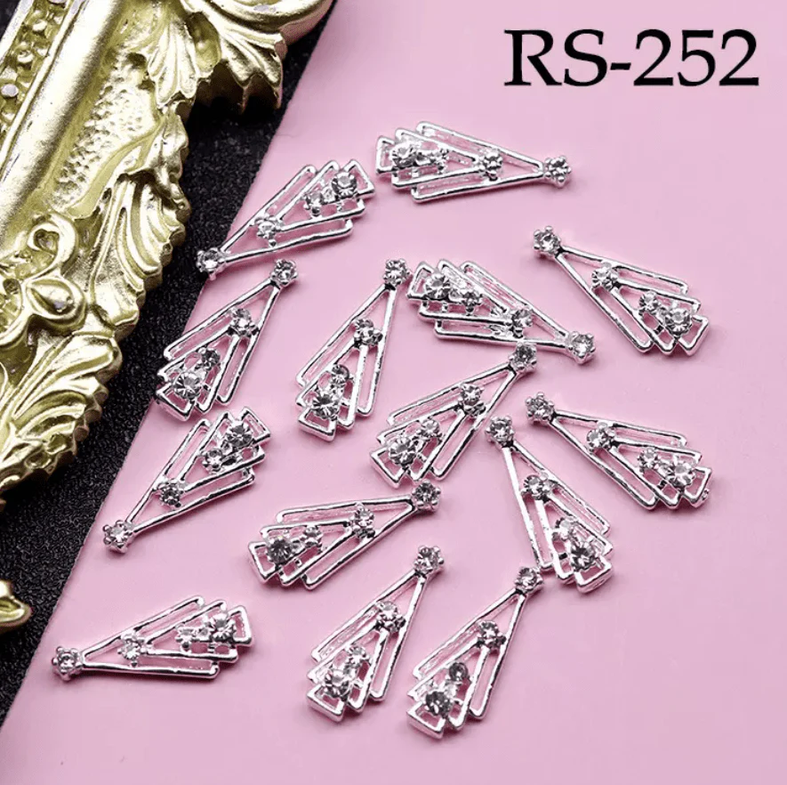 JNBS Alloy with Pearls Crystal Zircon Nail Charm RS251, RS252, RS253) - Image 2
