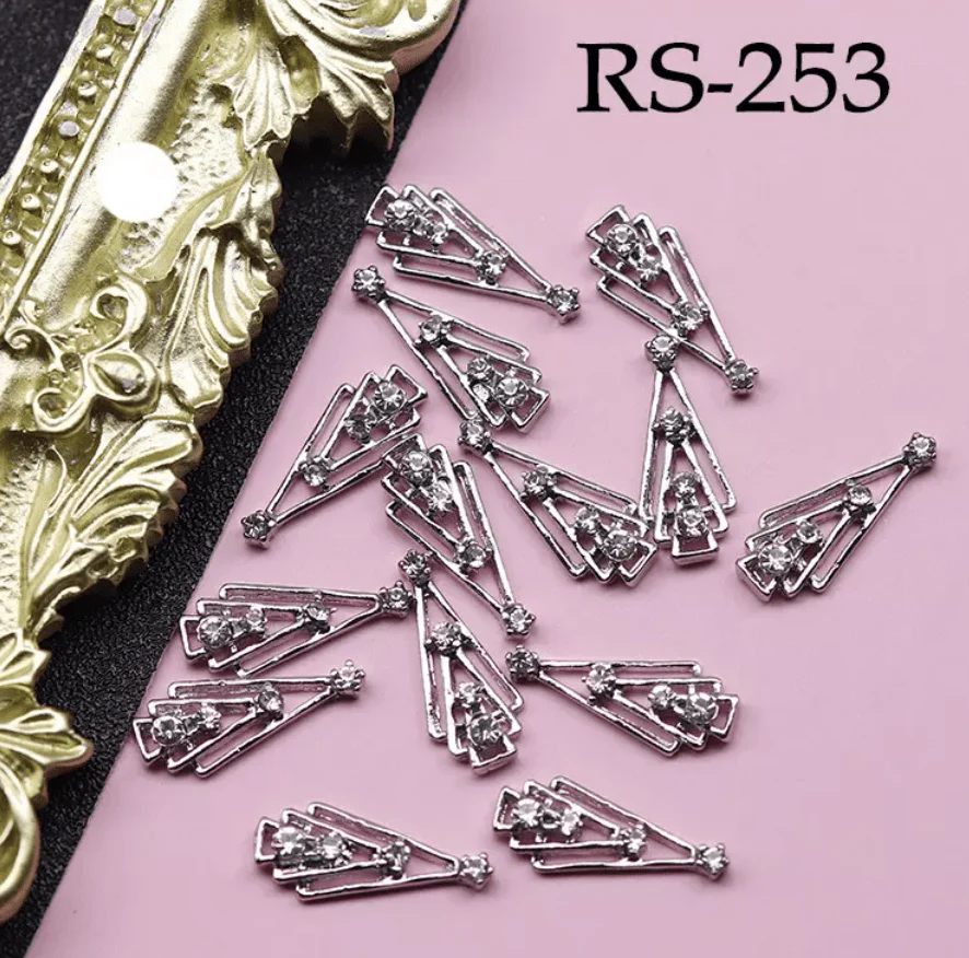 JNBS Alloy with Pearls Crystal Zircon Nail Charm RS251, RS252, RS253) - Image 3