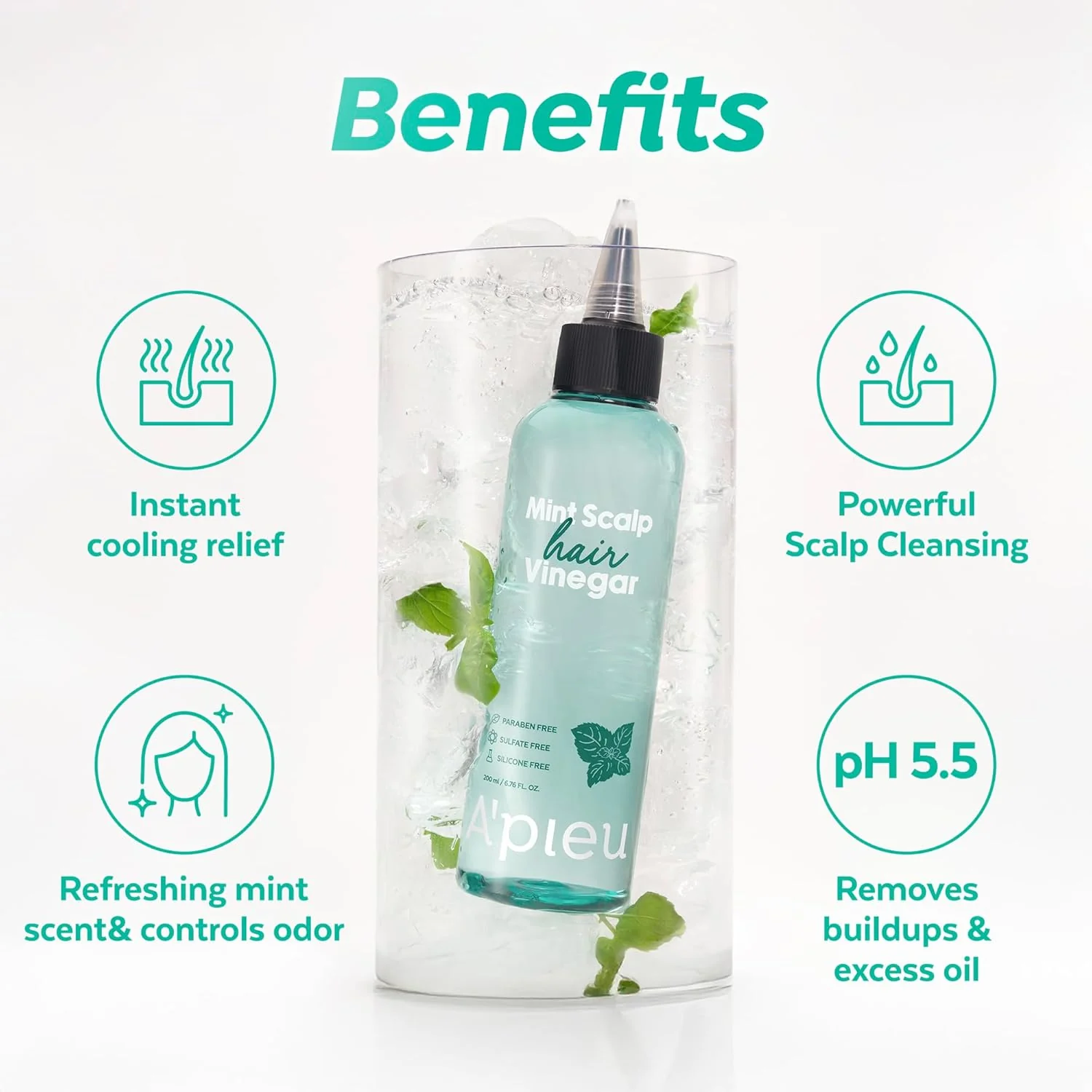 A'PIEU Mint Scalp & Hair Vinegar - Image 5