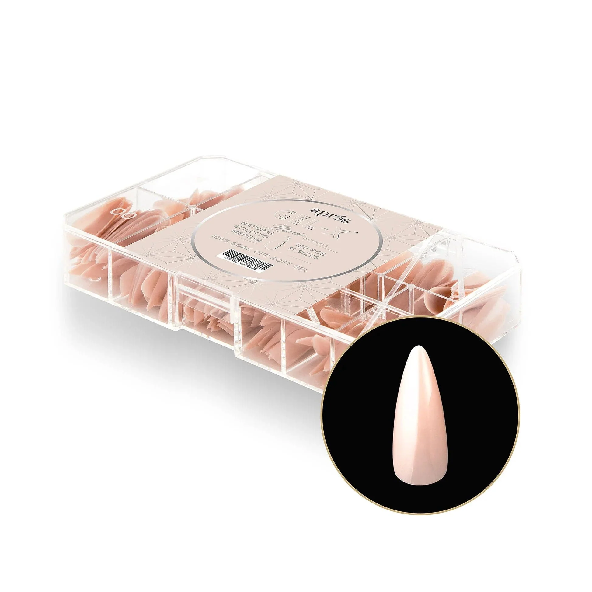 Apres Gel X™ NEUTRALS  Box of 150pcs Maisie Natural Stiletto Tips - Image 3