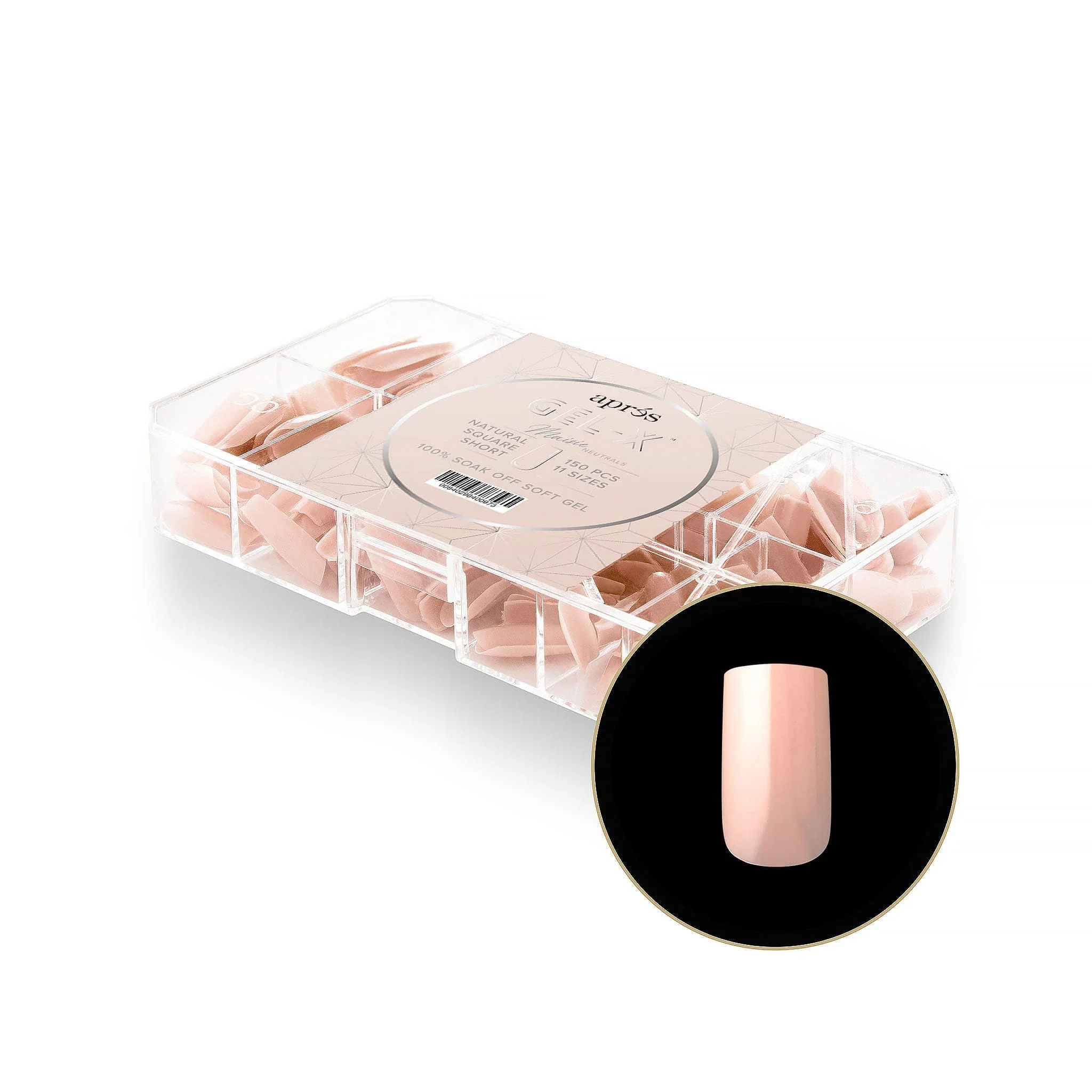 Apres Gel X™ NEUTRALS  Box of 150pcs Maisie Natural Square Tips - Image 2