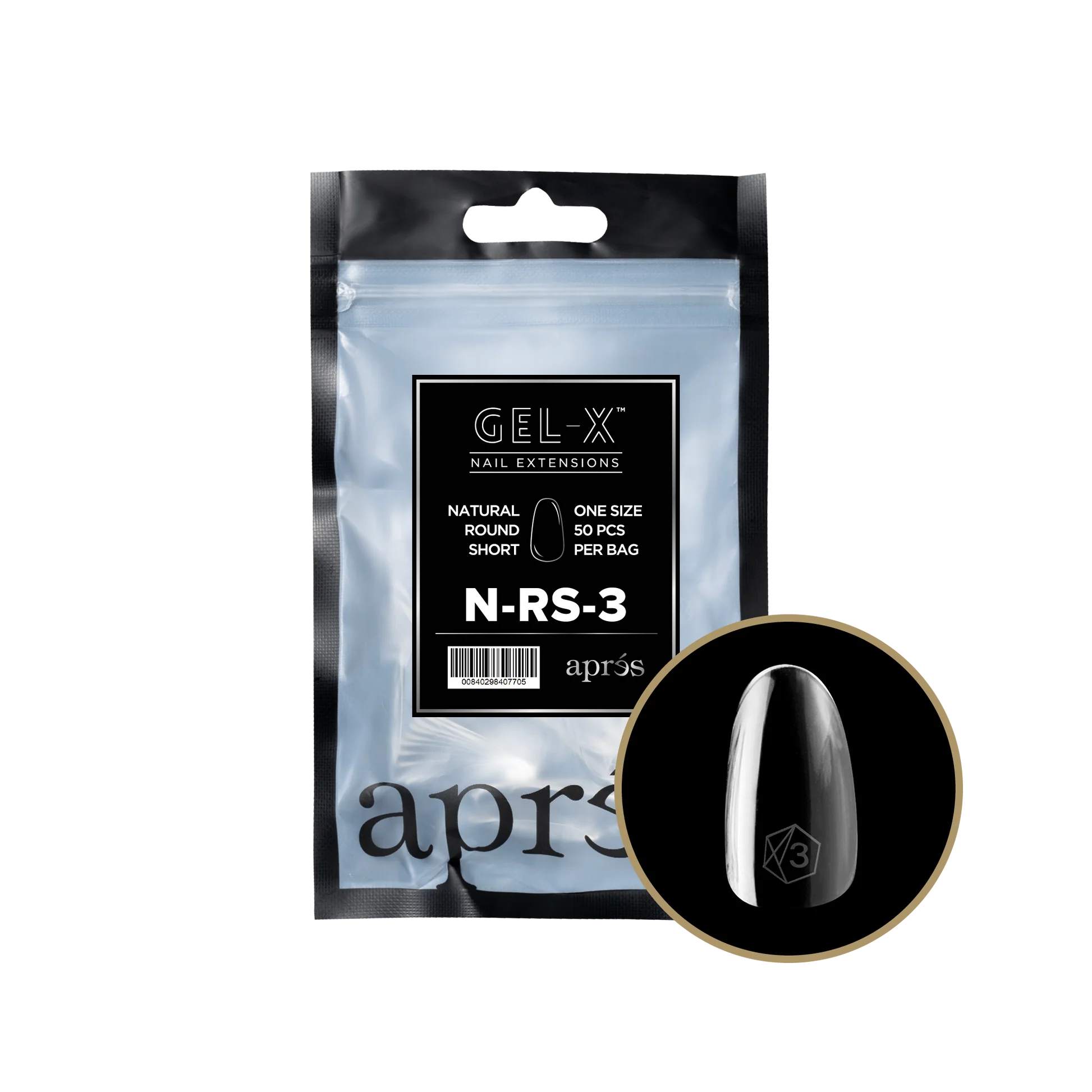 Apres Refill Bags (50pcs) Natural Round Short - Image 6
