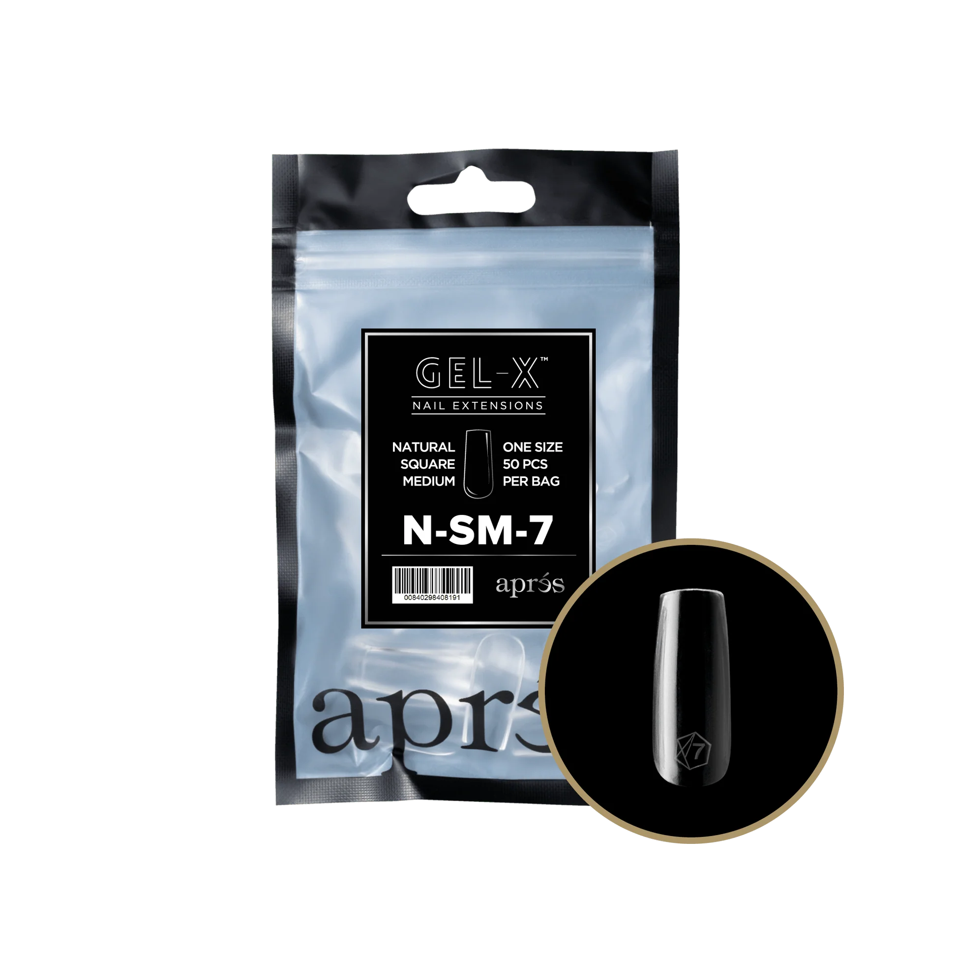 Apres Refill Bags (50pcs) Natural Square Medium - Image 13