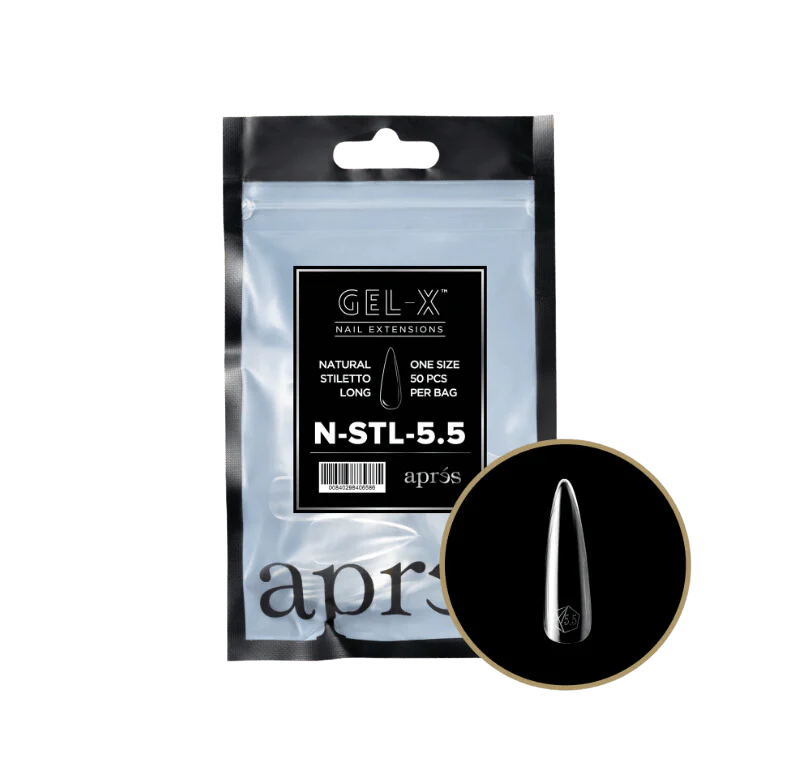 Apres Refill Bags (50pcs) Natural Stiletto Long - Image 13