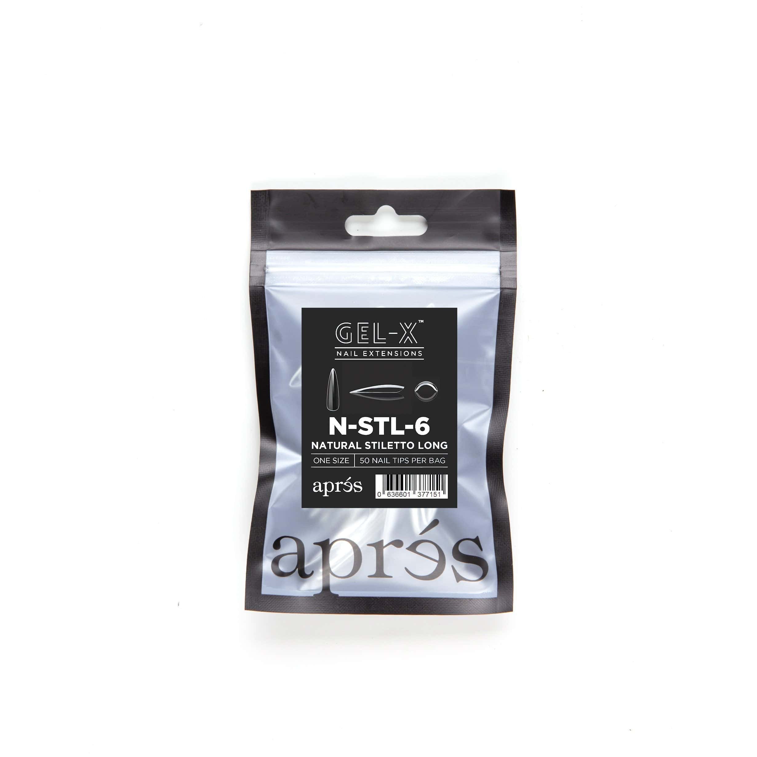 Apres Refill Bags (50pcs) Natural Stiletto Long - Image 14