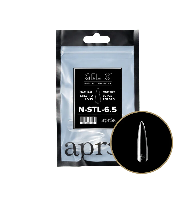 Apres Refill Bags (50pcs) Natural Stiletto Long - Image 16