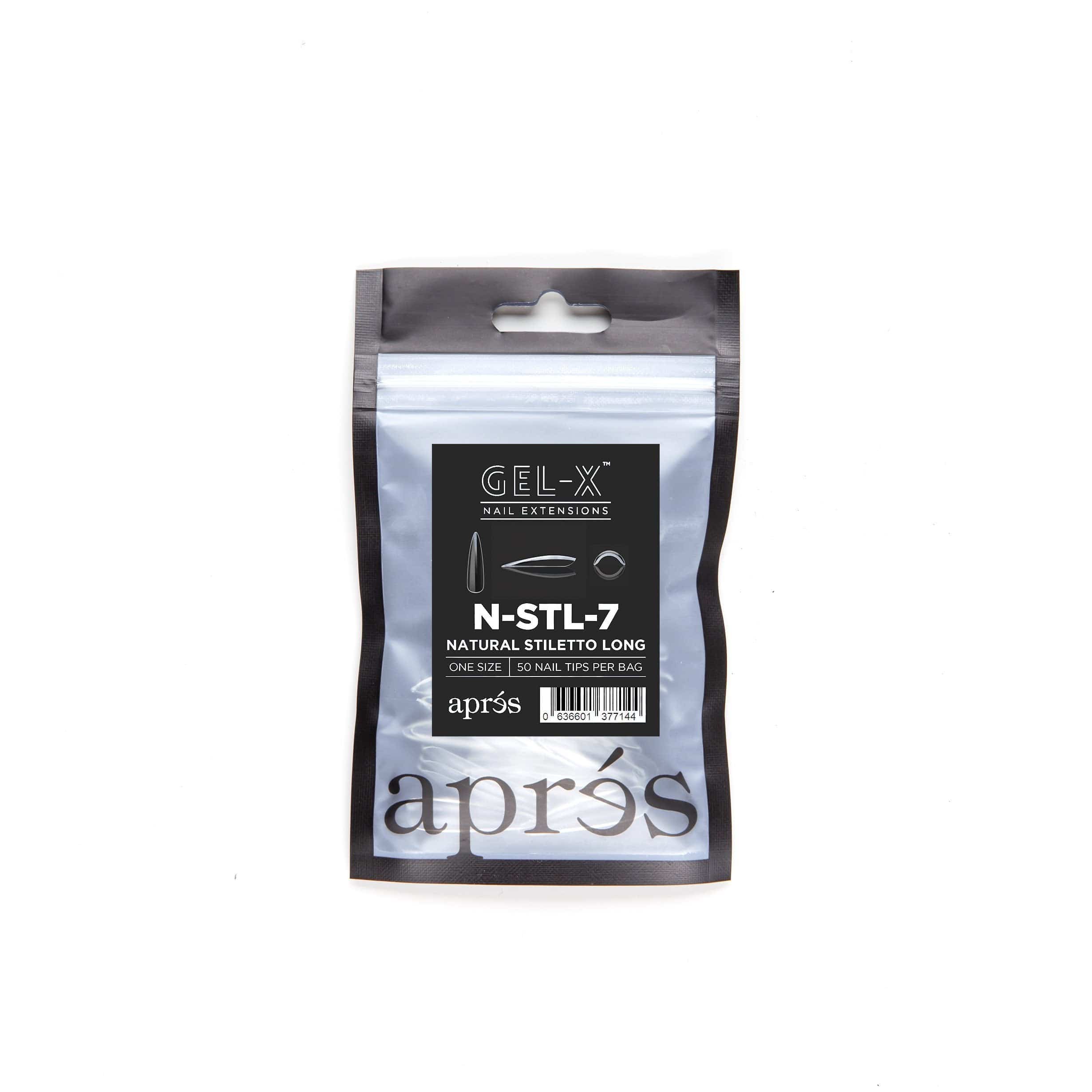 Apres Refill Bags (50pcs) Natural Stiletto Long - Image 17