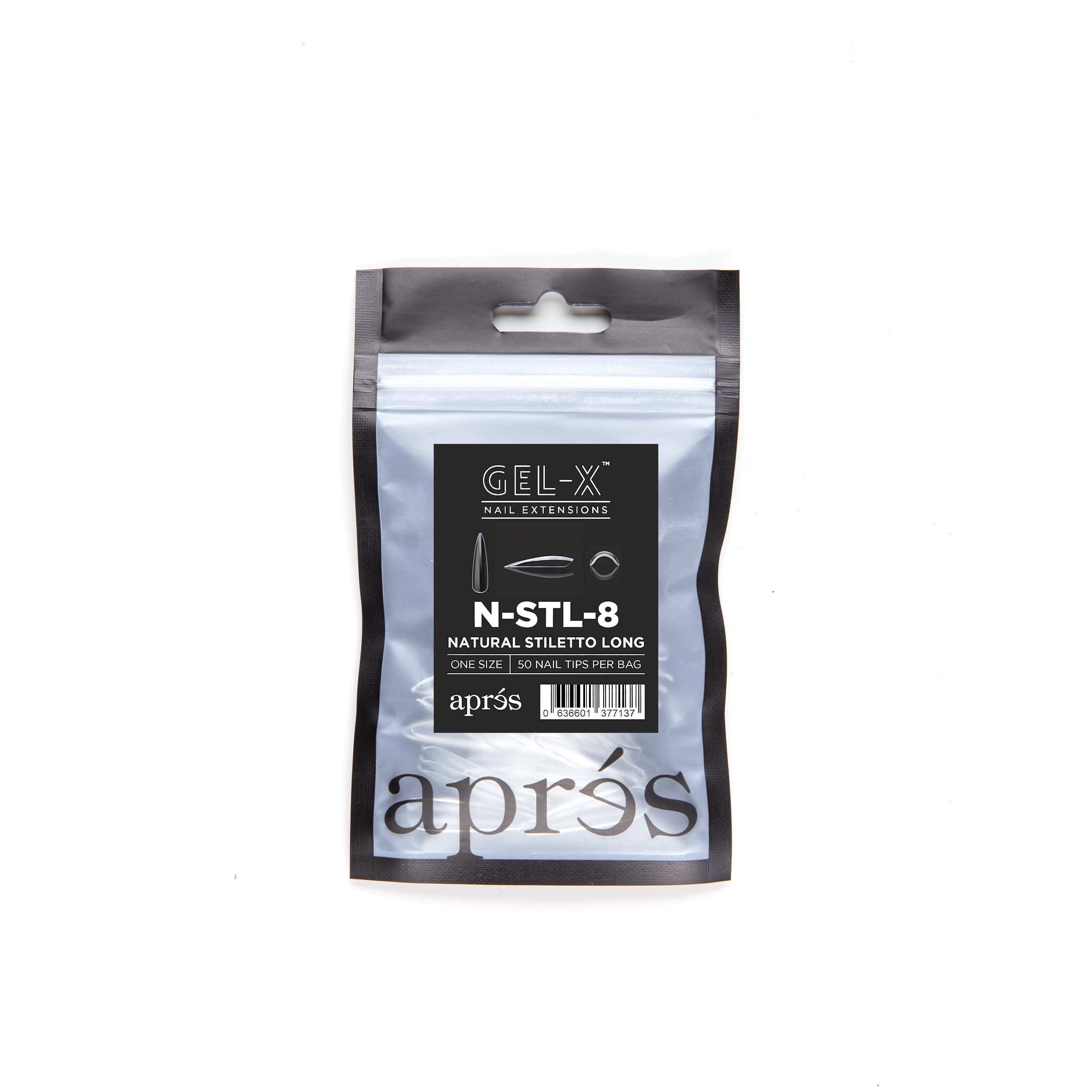 Apres Refill Bags (50pcs) Natural Stiletto Long - Image 19