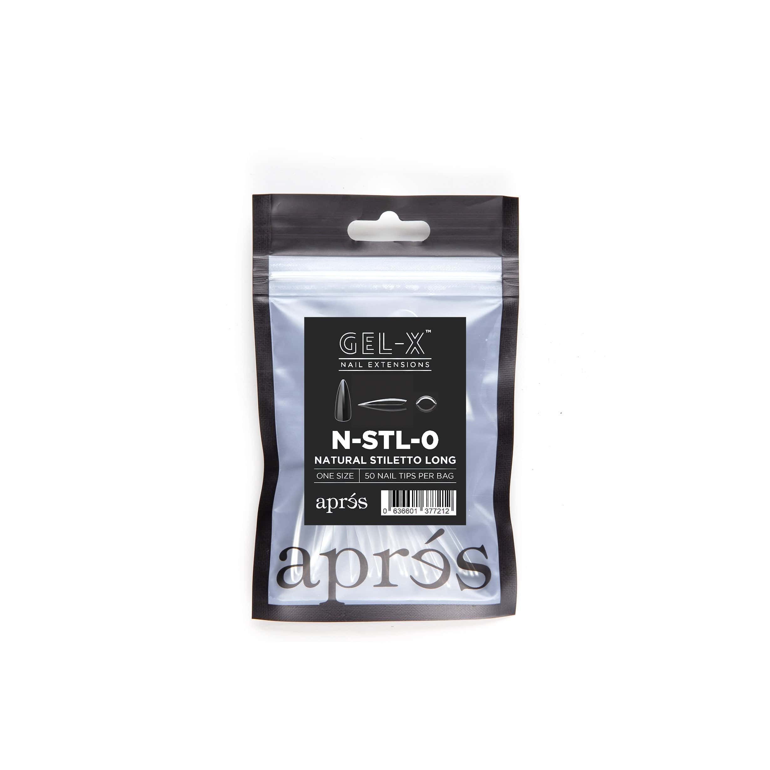 Apres Refill Bags (50pcs) Natural Stiletto Long - Image 4