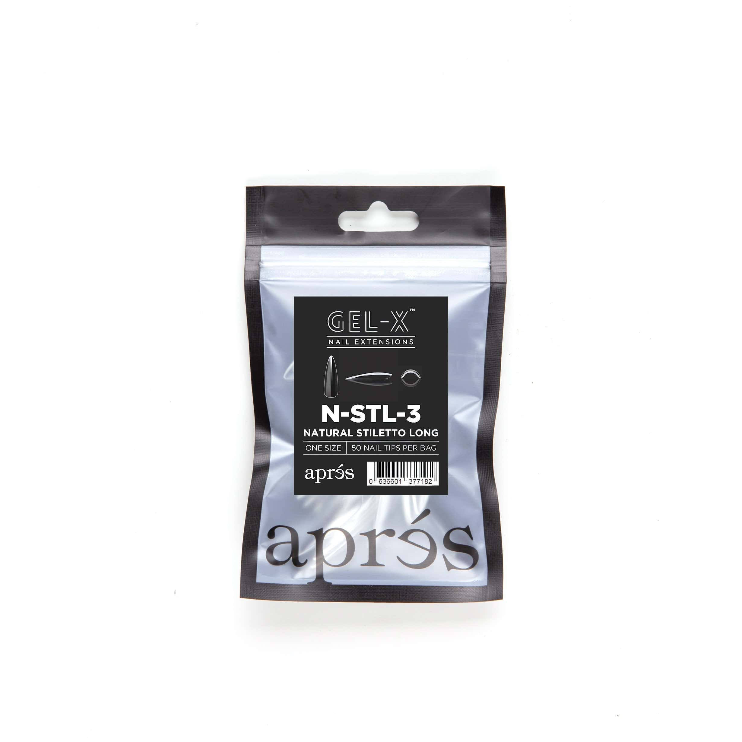 Apres Refill Bags (50pcs) Natural Stiletto Long - Image 9