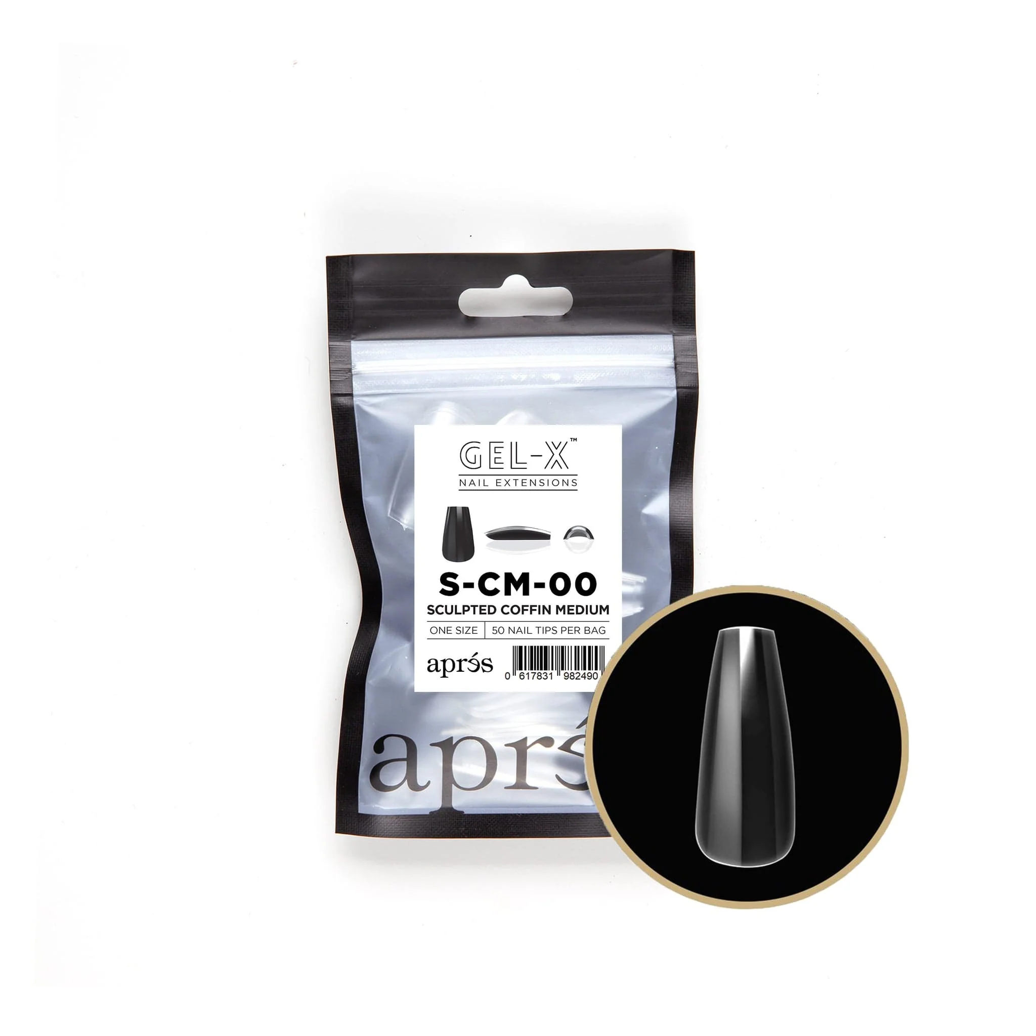 Apres Refill Bags (50pcs) Sculpted Coffin Medium - Image 2