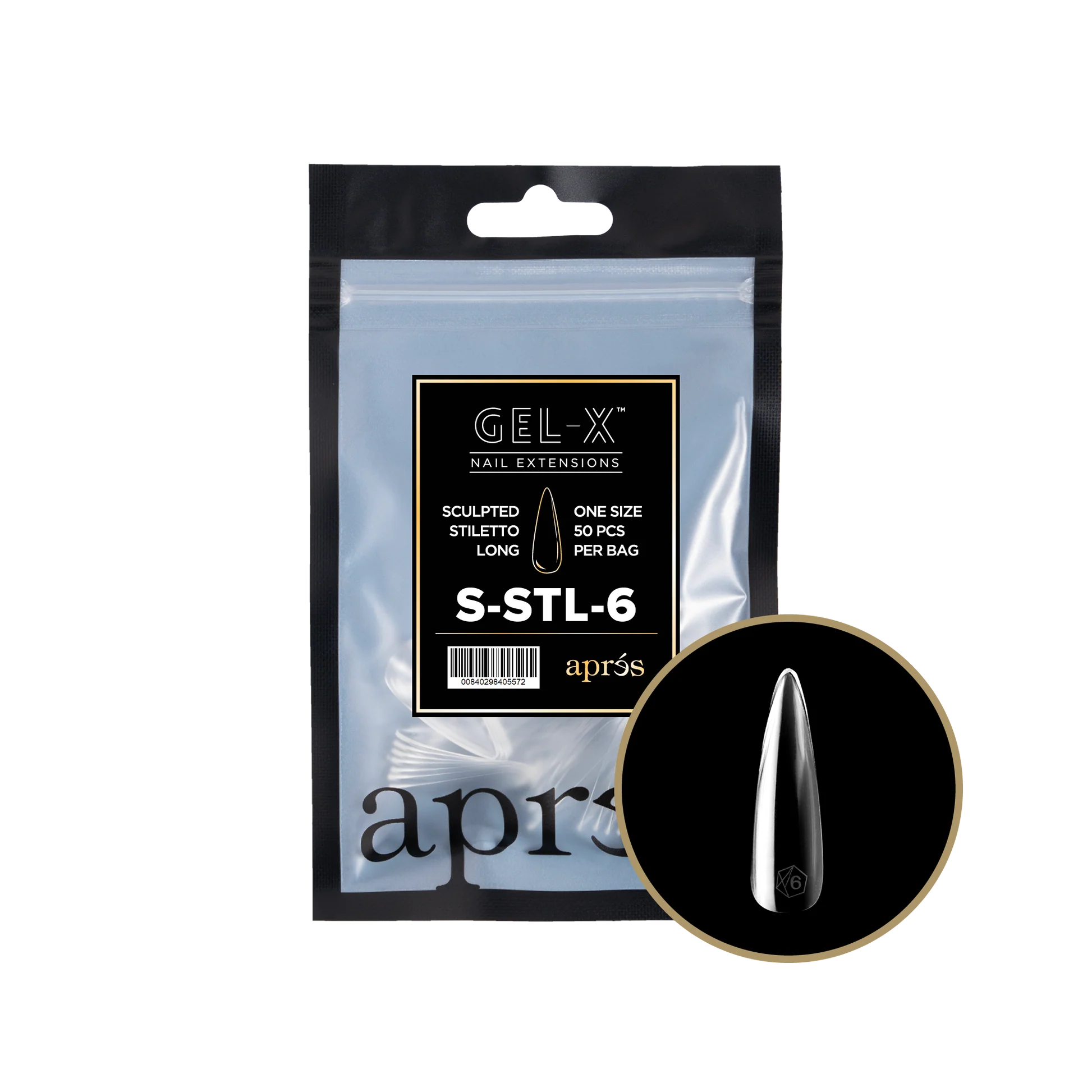 Apres Refill Bags (50pcs) Sculpted Stiletto Long - Image 16
