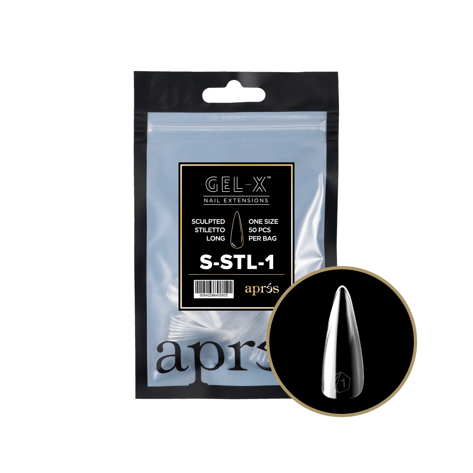 Apres Refill Bags (50pcs) Sculpted Stiletto Long - Image 4
