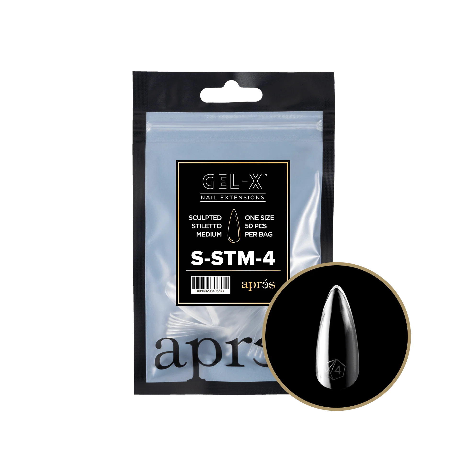 Apres Refill Bags (50pcs) Sculpted Stiletto Medium - Image 6