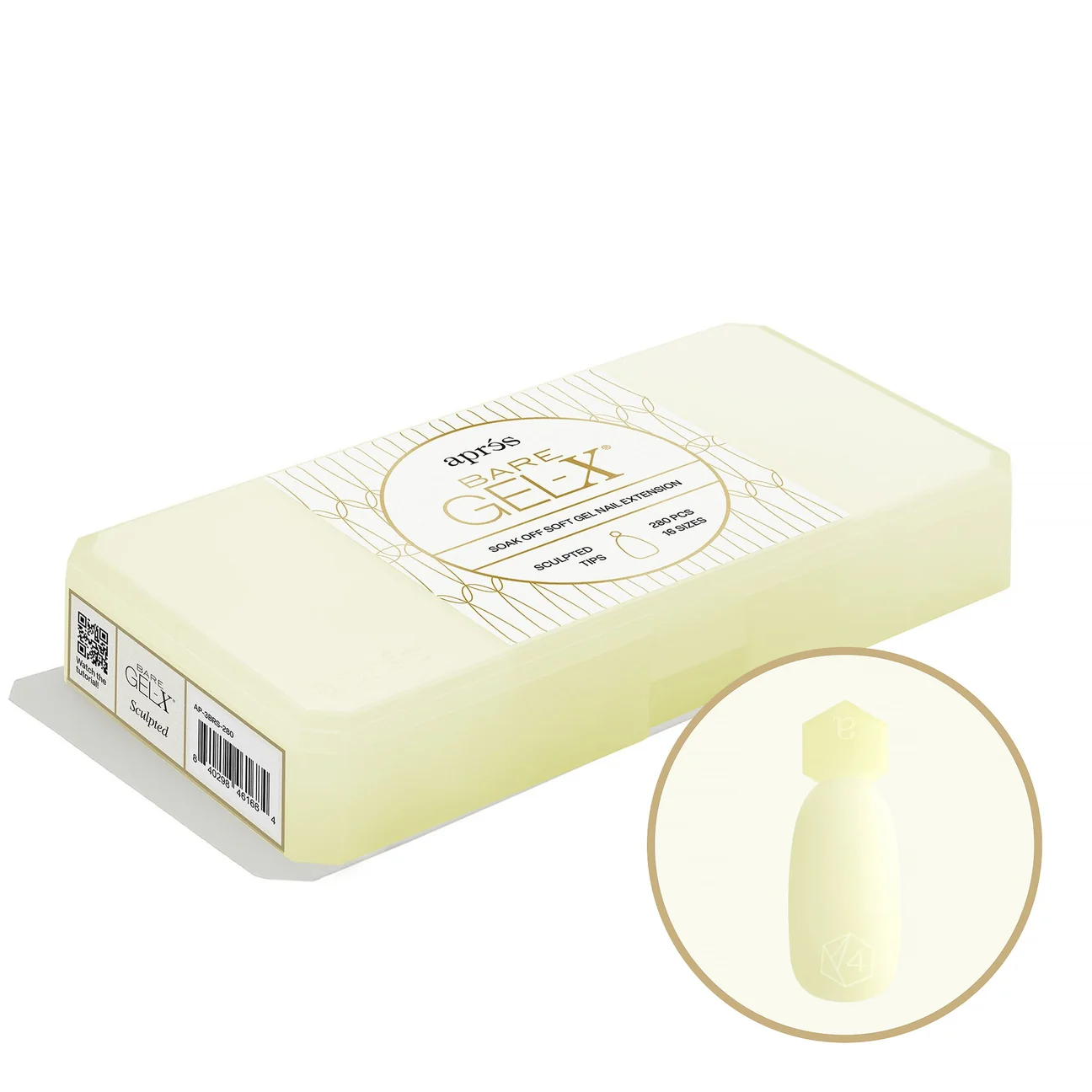 Aprés Bare Gel-X® Sculpted Box of Tips (16 sizes, 280pcs)