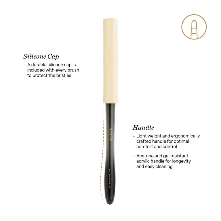 Aprés Gel Flat Round Brush - Image 3