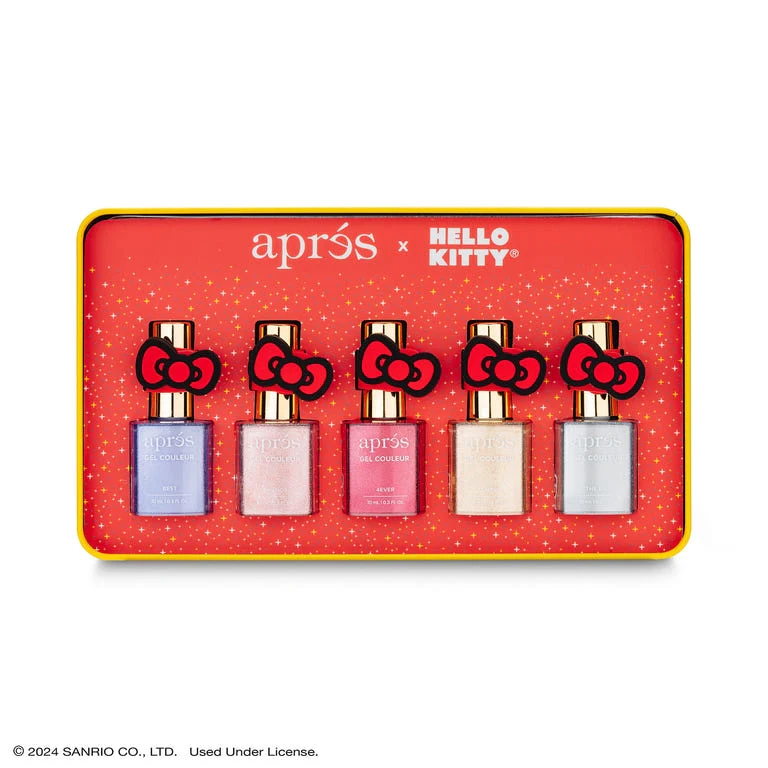 Apres Gel Couleur Hello Kitty® Best Friends Flash Glitter Gel Couleur (Set of 5), 10ml - Image 5