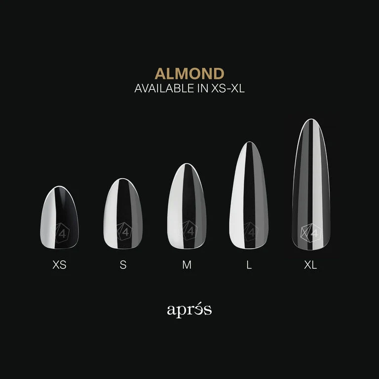 Apres Gel X™ Box of 210pcs Sculpted Almond Extra Long Tips Mini - Image 5