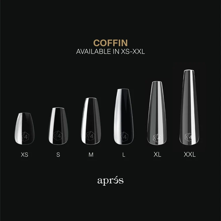 Apres Gel X™ Box of 280pcs Natural Coffin Short Tips Mini - Image 4