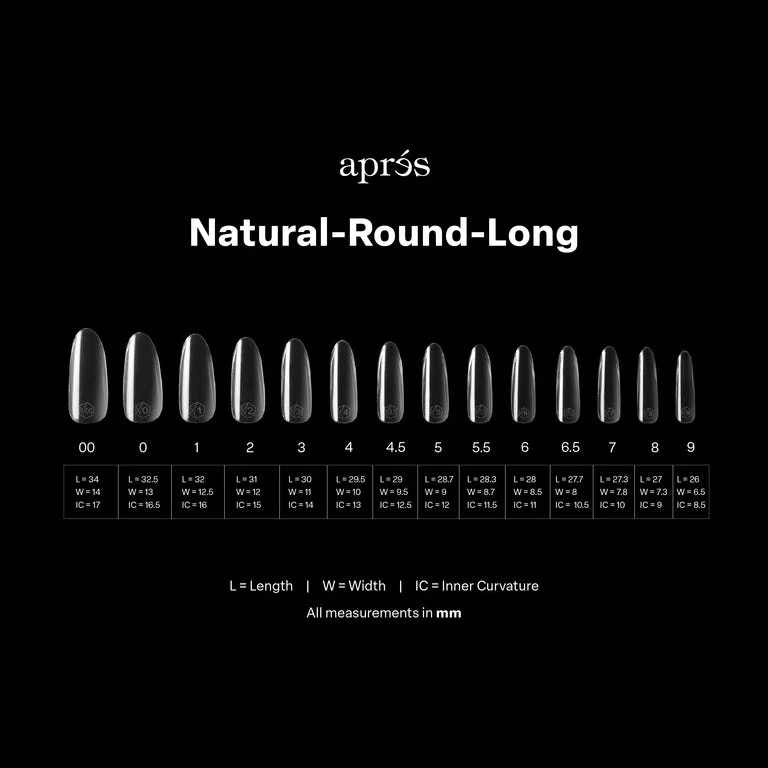 Apres Gel X™ Box of 280pcs Natural Round Long Tips Mini - Image 6