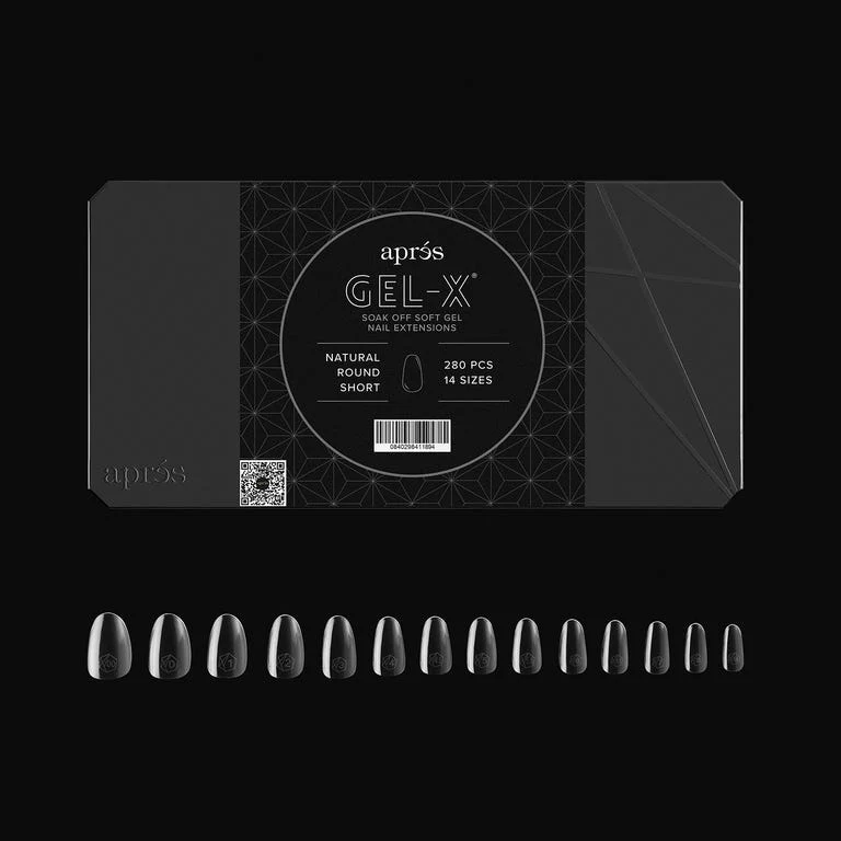 Apres Gel X™ Box of 280pcs Natural Round Short Tips Mini - Image 2