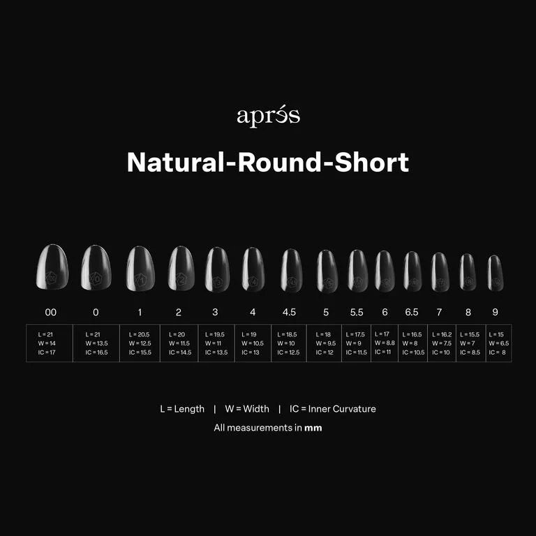 Apres Gel X™ Box of 280pcs Natural Round Short Tips Mini - Image 6