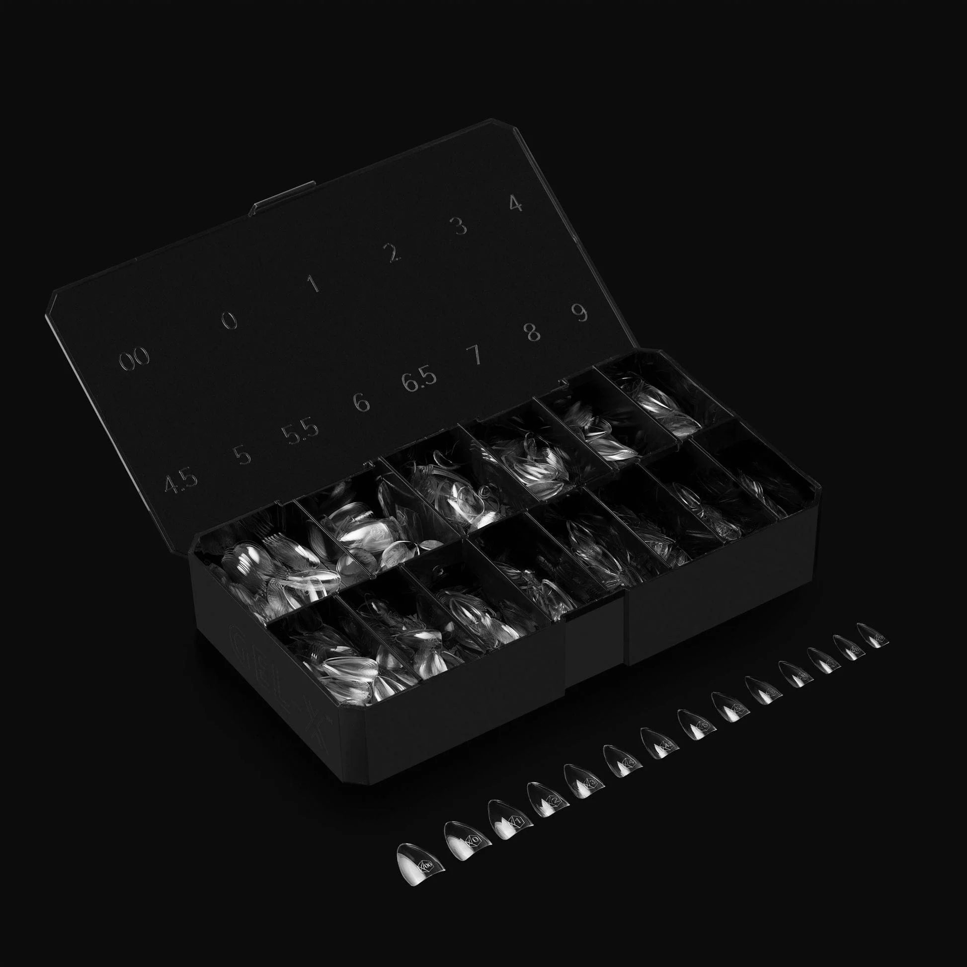 Apres Gel X™ Box of 280pcs Natural Stiletto Extra Short Tips Mini - Image 3