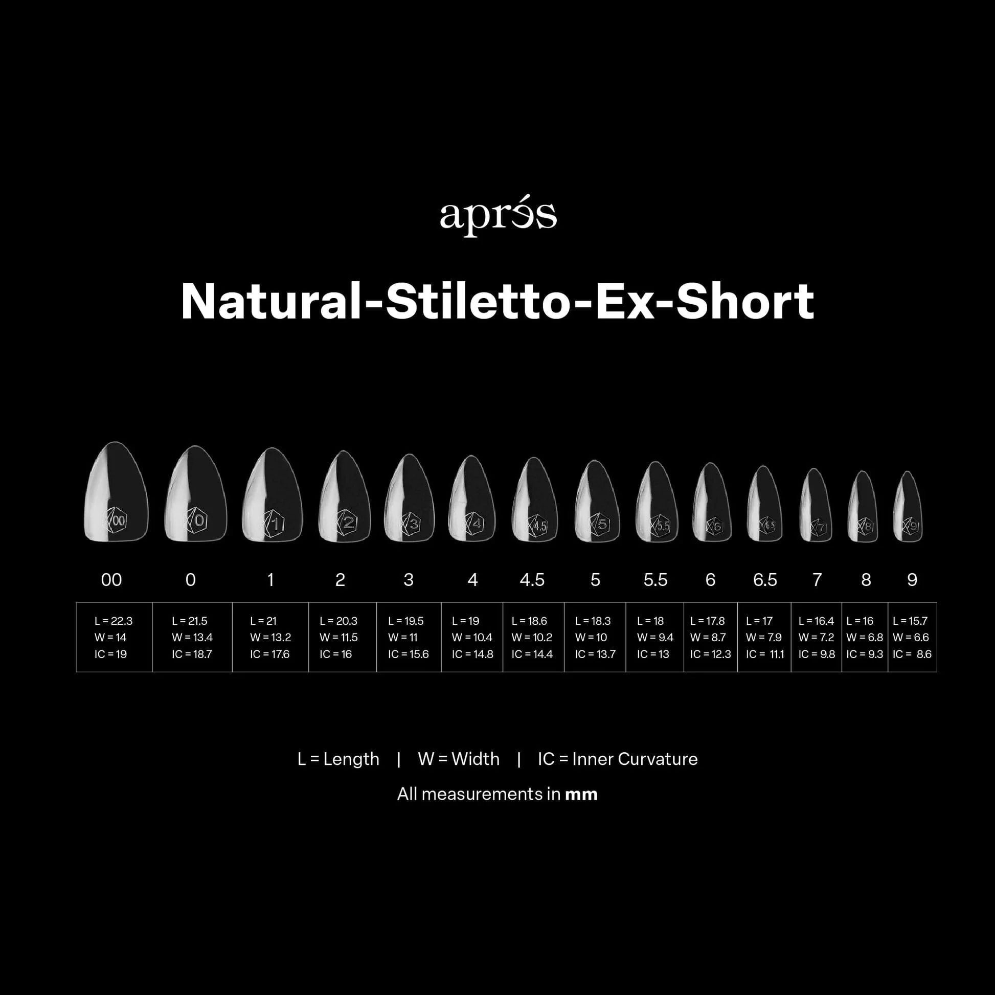 Apres Gel X™ Box of 280pcs Natural Stiletto Extra Short Tips Mini - Image 5