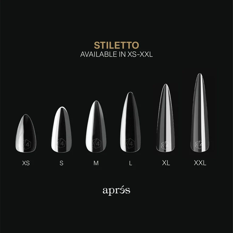 Apres Gel X™ Box of 280pcs Natural Stiletto Long Tips Mini - Image 4