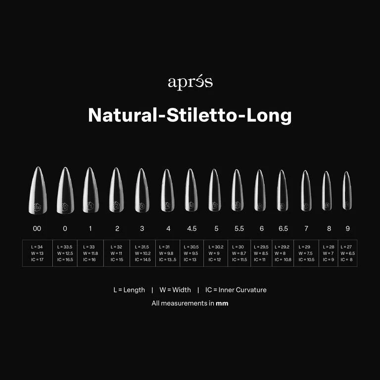 Apres Gel X™ Box of 280pcs Natural Stiletto Long Tips Mini - Image 6