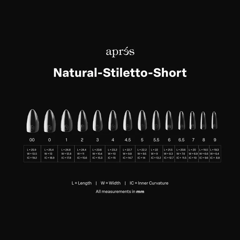 Apres Gel X™ Box of 280pcs Natural Stiletto Short Tips Mini - Image 7
