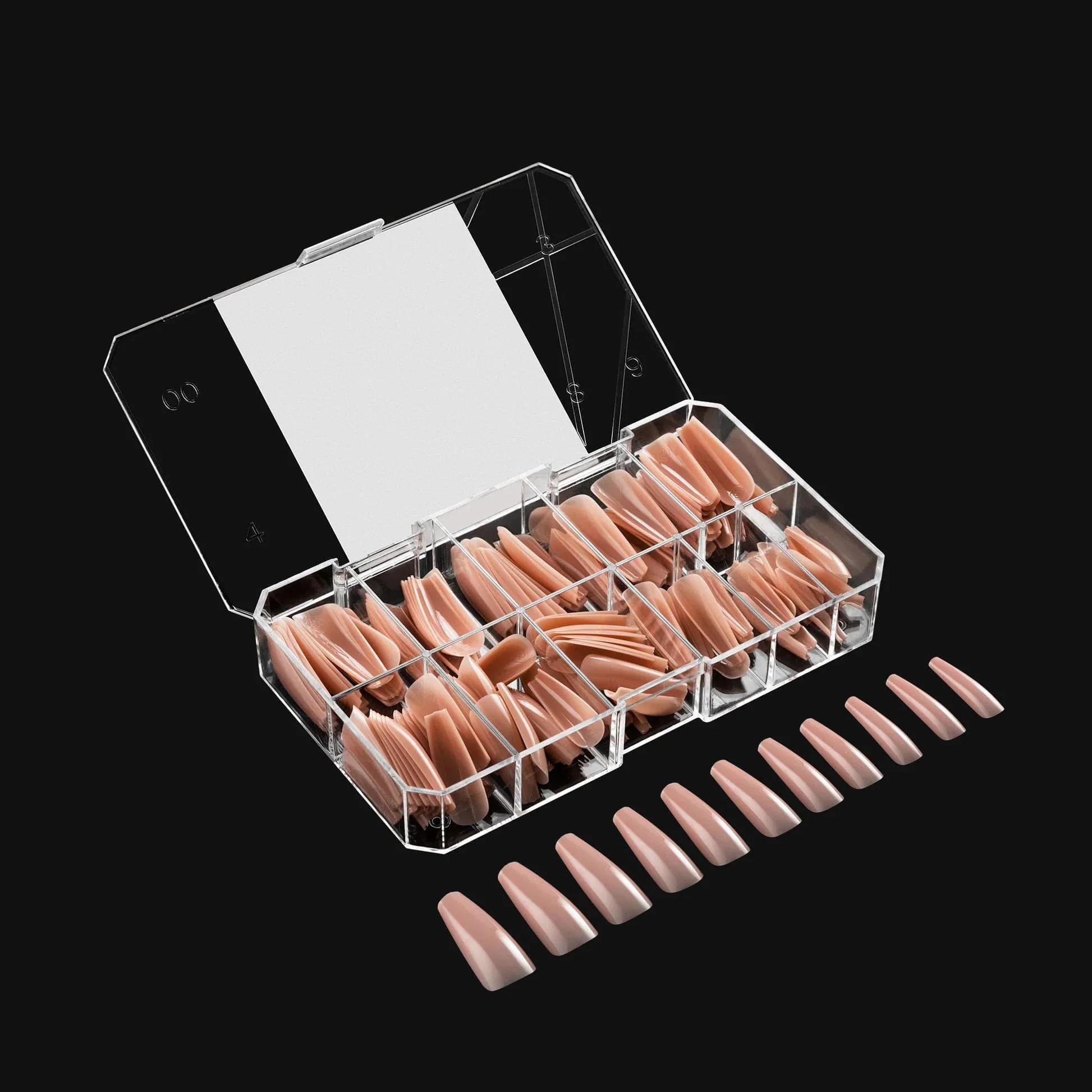 Apres Gel X™ NEUTRALS Box of 150pcs Lila Sculpted Coffin Long Tips - Image 4