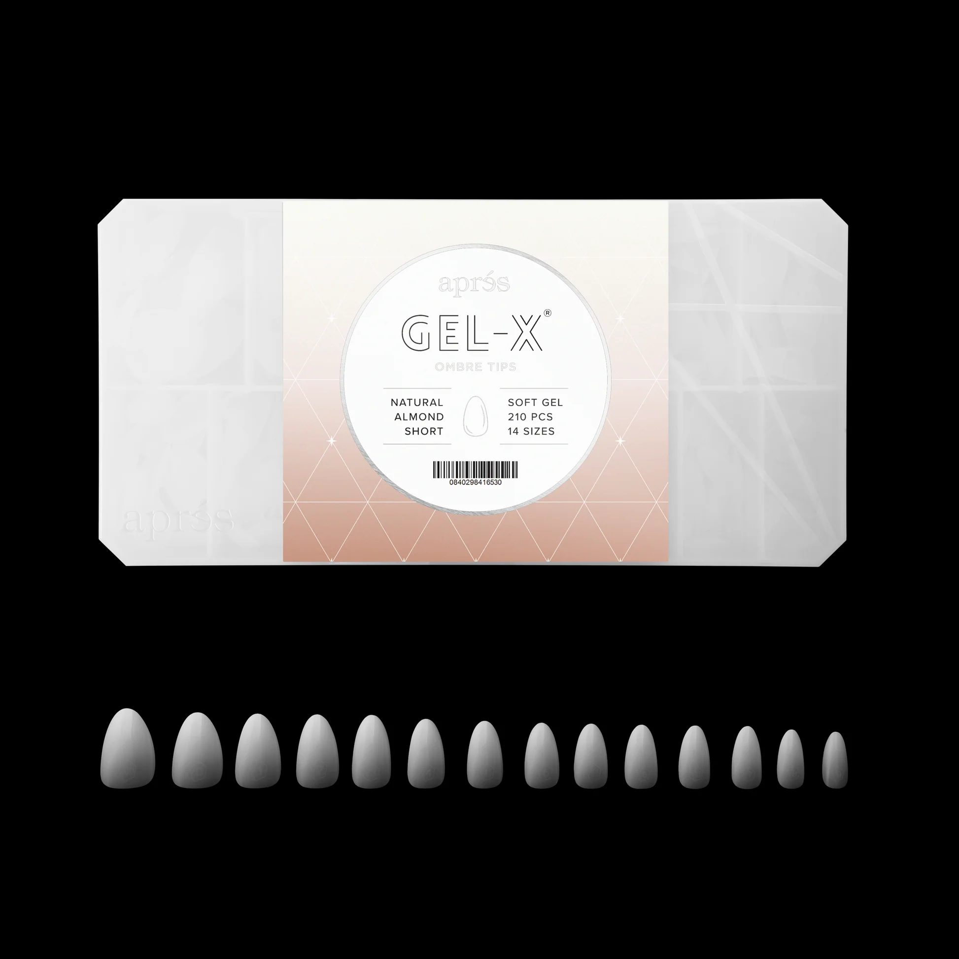 Apres Gel X™ Ombre Box of 210pcs Natural Almond Short Tips - Image 2