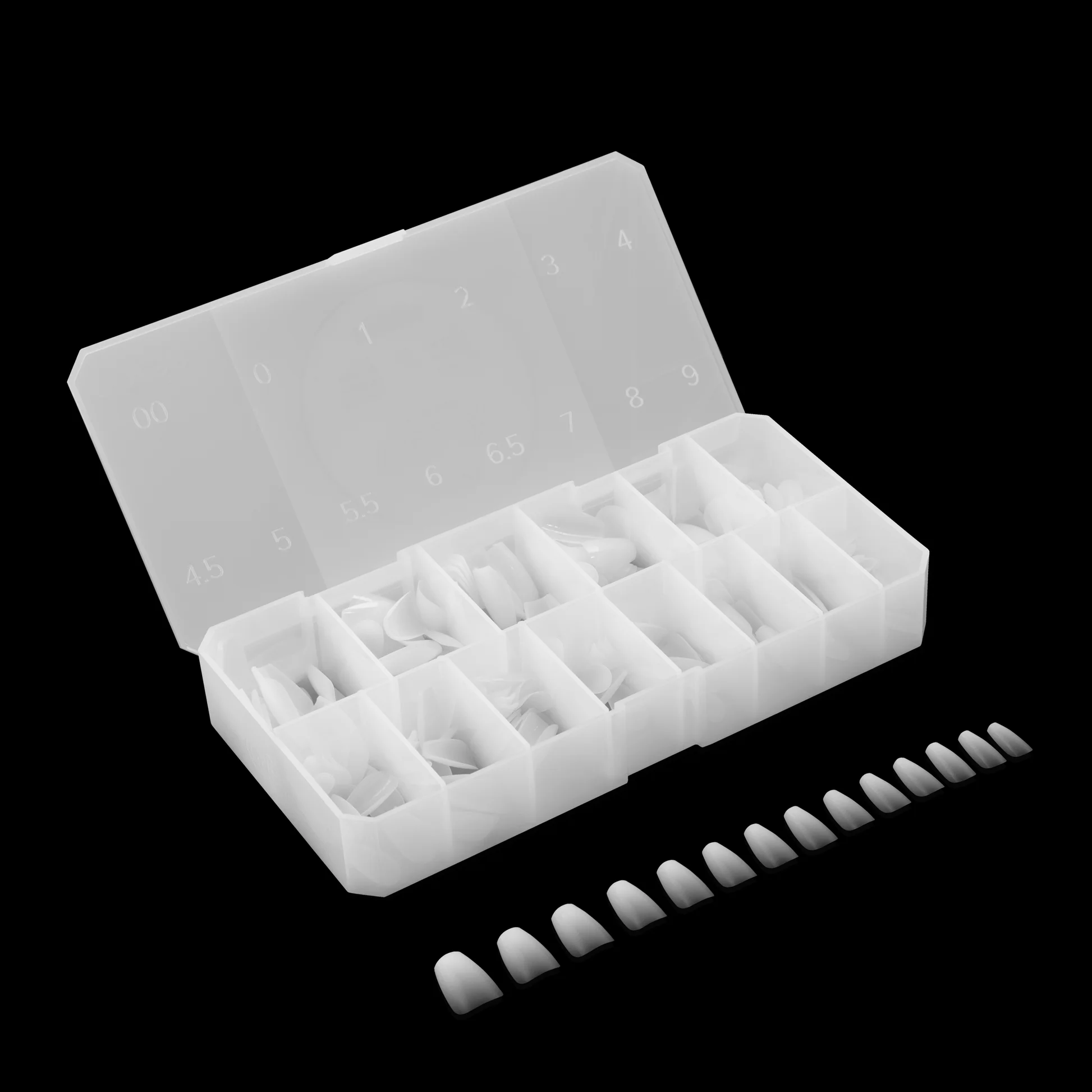 Apres Gel X™ Ombre Box of 210pcs Natural Coffin Tips - Image 3