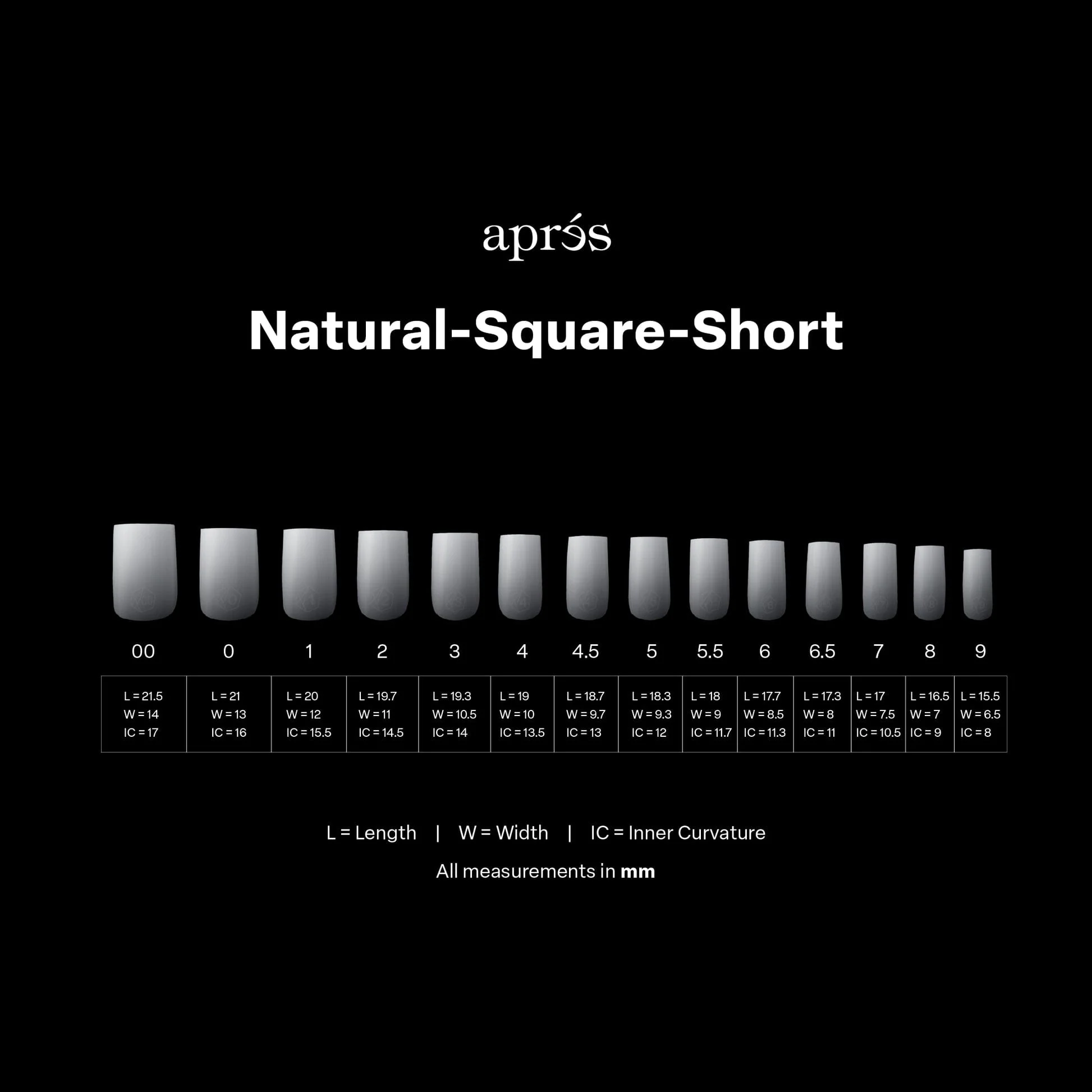 Apres Gel X™ Ombre Box of 210pcs Natural Square Short Tips - Image 4
