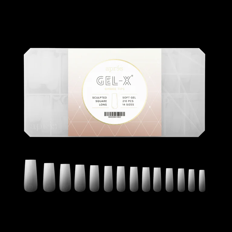 Apres Gel X™ Ombre Box of 210pcs Sculpted Square Long Tips - Image 2