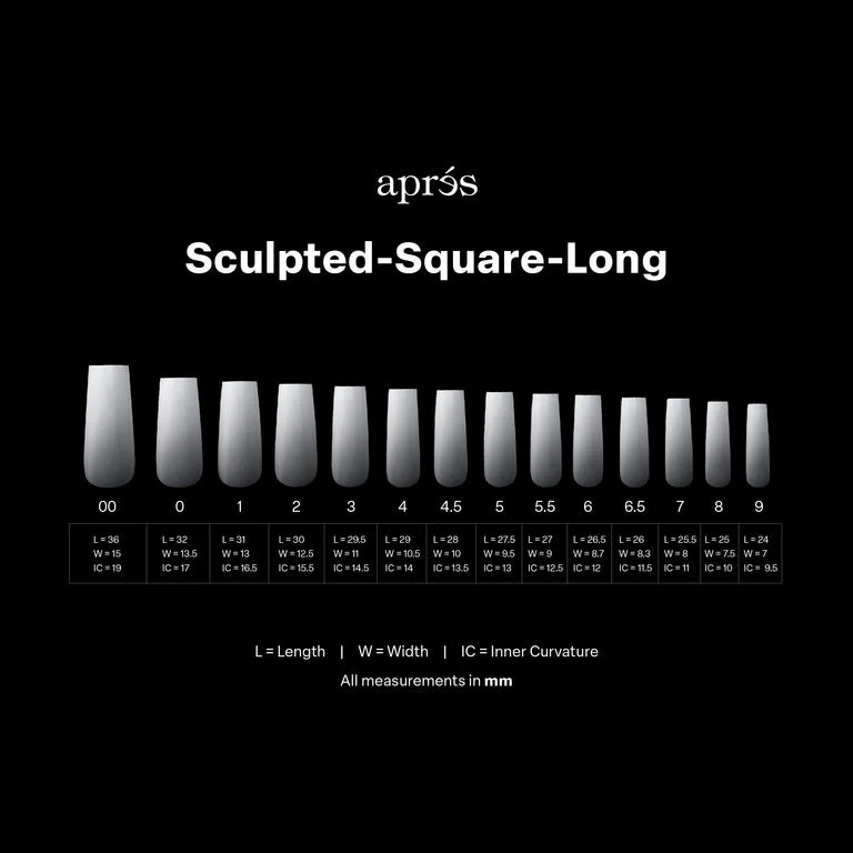 Apres Gel X™ Ombre Box of 210pcs Sculpted Square Long Tips - Image 4