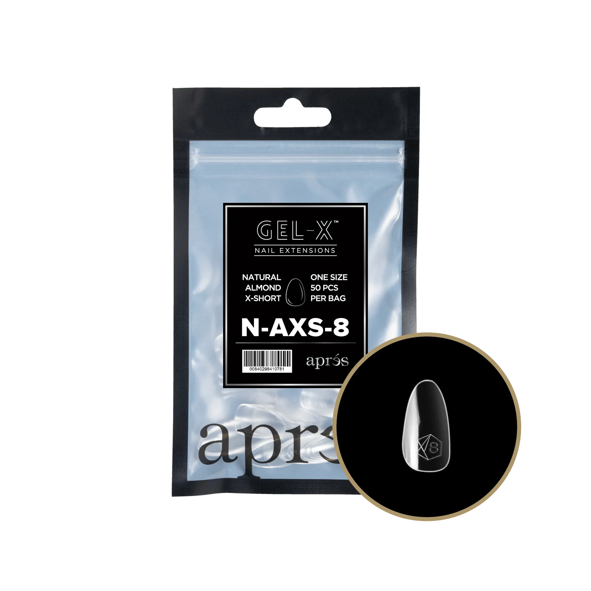 Apres Gel X™ Refill Bags (50pcs) Natural Almond Extra Short Tips - Image 13