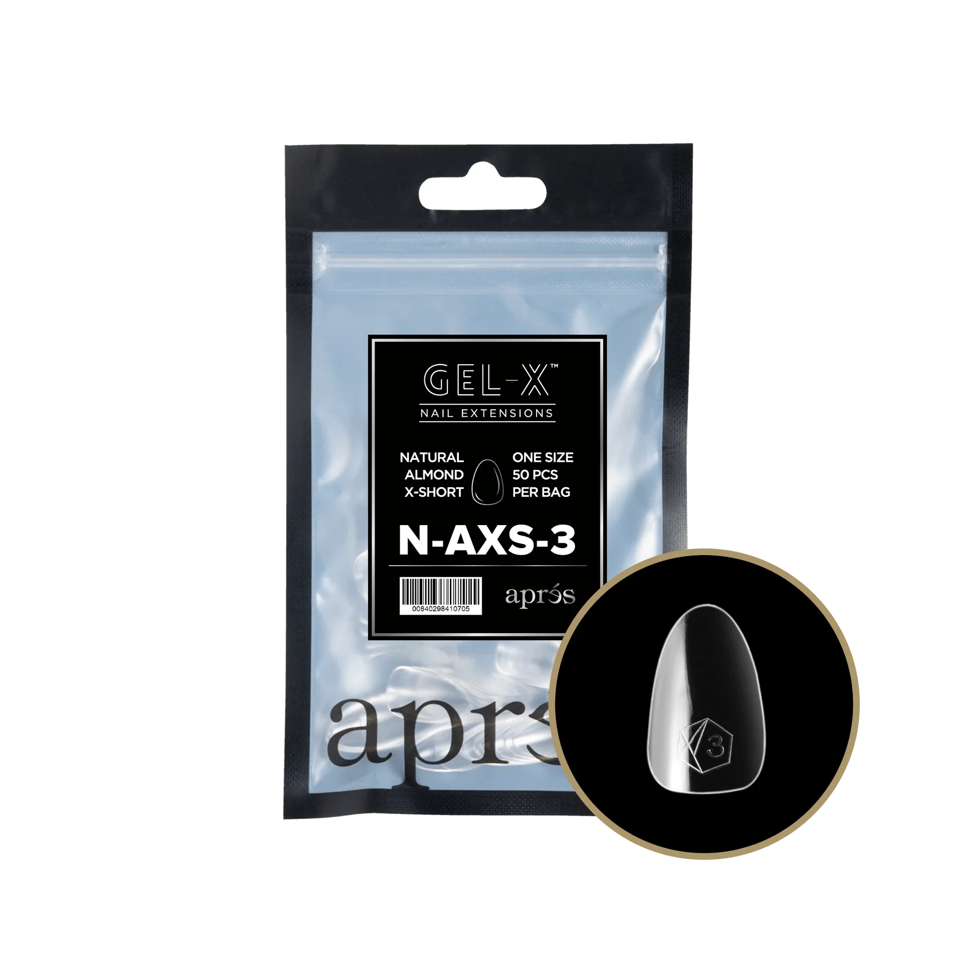 Apres Gel X™ Refill Bags (50pcs) Natural Almond Extra Short Tips - Image 5