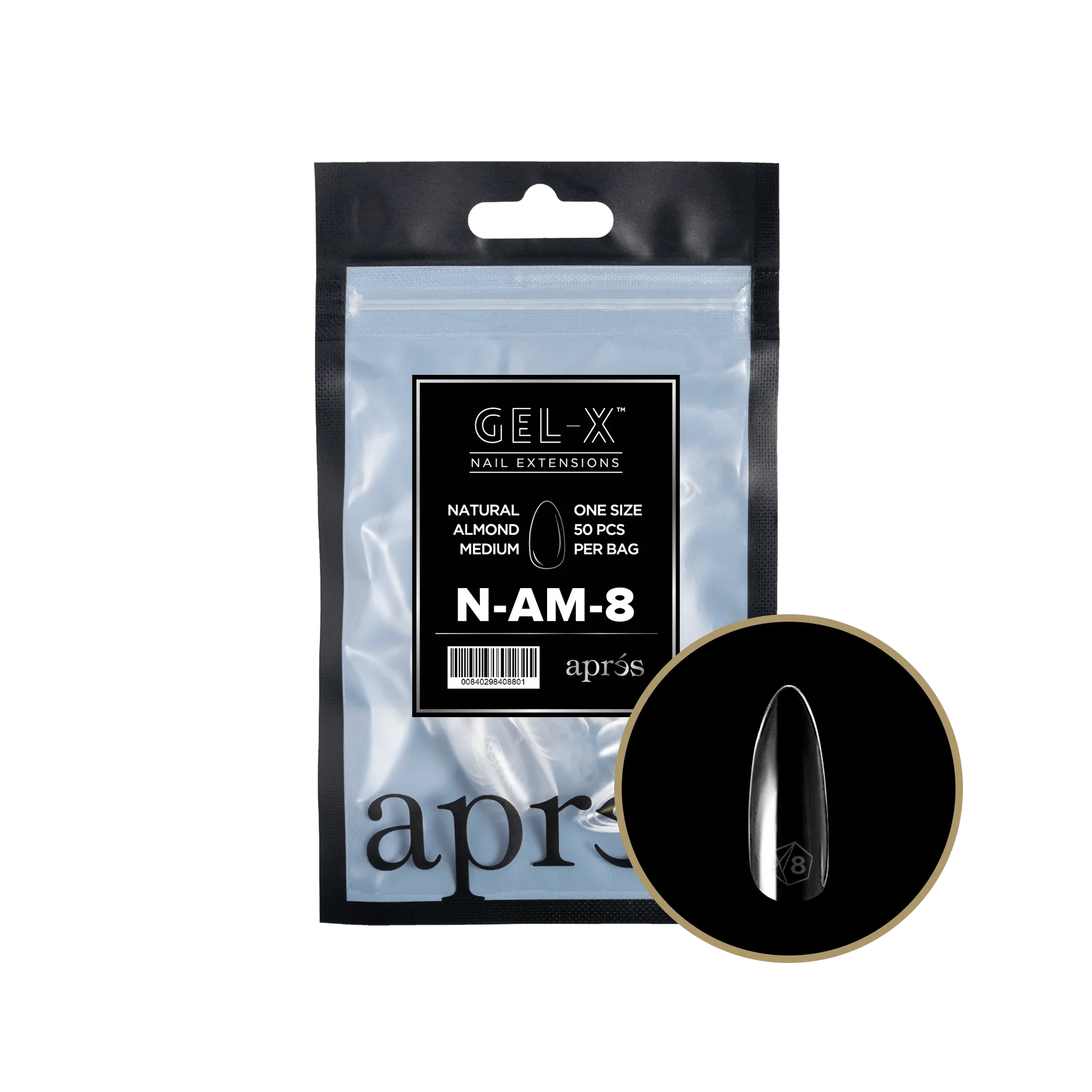 Apres Gel X™ Refill Bags (50pcs) Natural Almond Medium Tips - Image 13