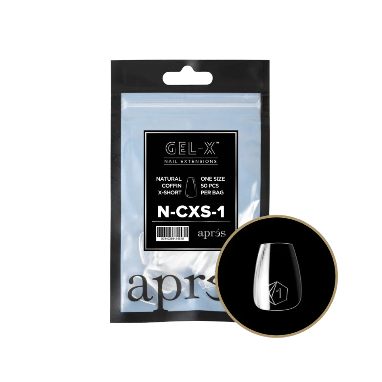 Apres Gel X™ Refill Bags (50pcs) Natural Coffin Extra Short Tips - Image 3