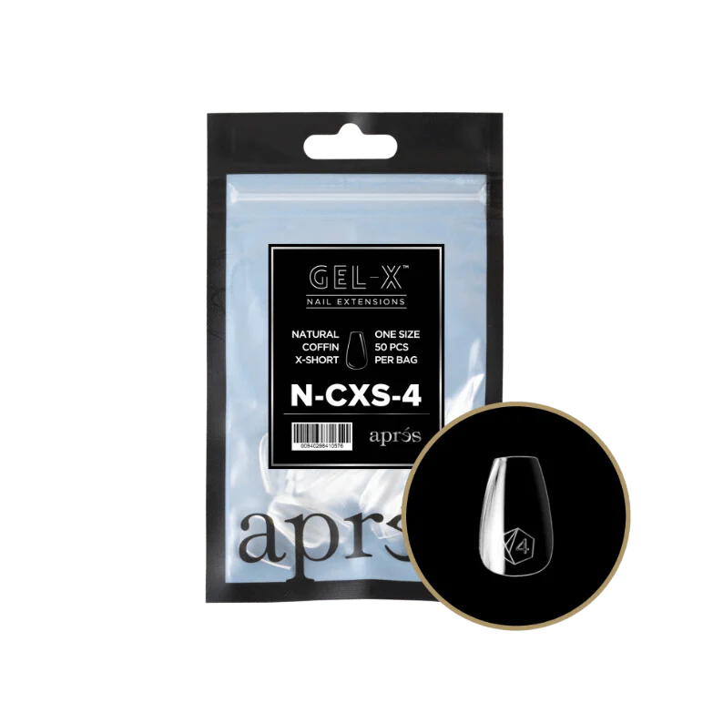 Apres Gel X™ Refill Bags (50pcs) Natural Coffin Extra Short Tips - Image 6