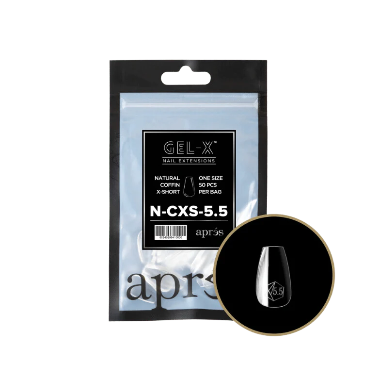 Apres Gel X™ Refill Bags (50pcs) Natural Coffin Extra Short Tips - Image 9
