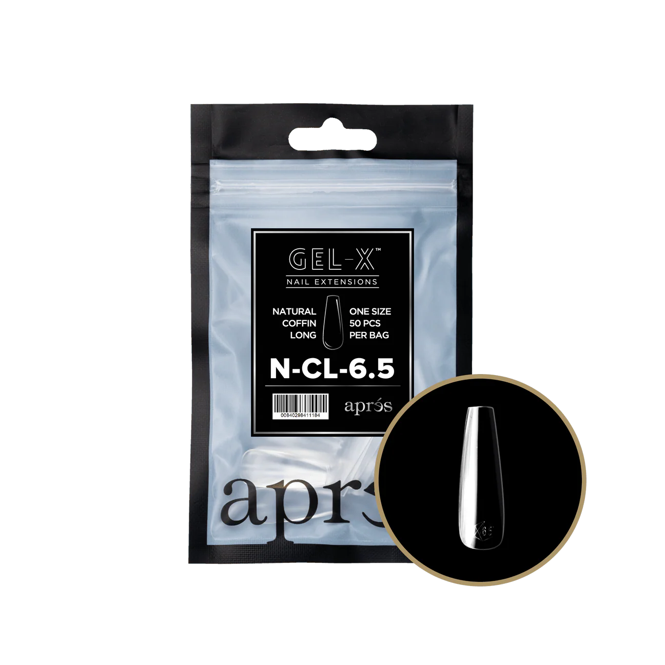 Apres Gel X™ Refill Bags (50pcs) Natural Coffin Long Tips - Image 10