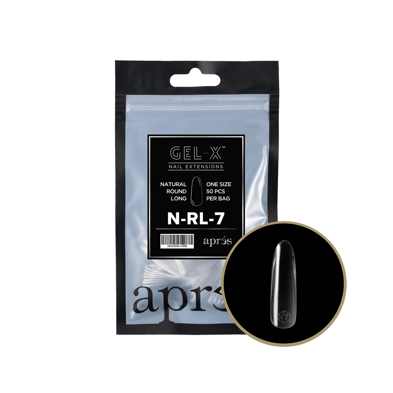 Apres Gel X™ Refill Bags (50pcs) Natural Round Long Tips - Image 12