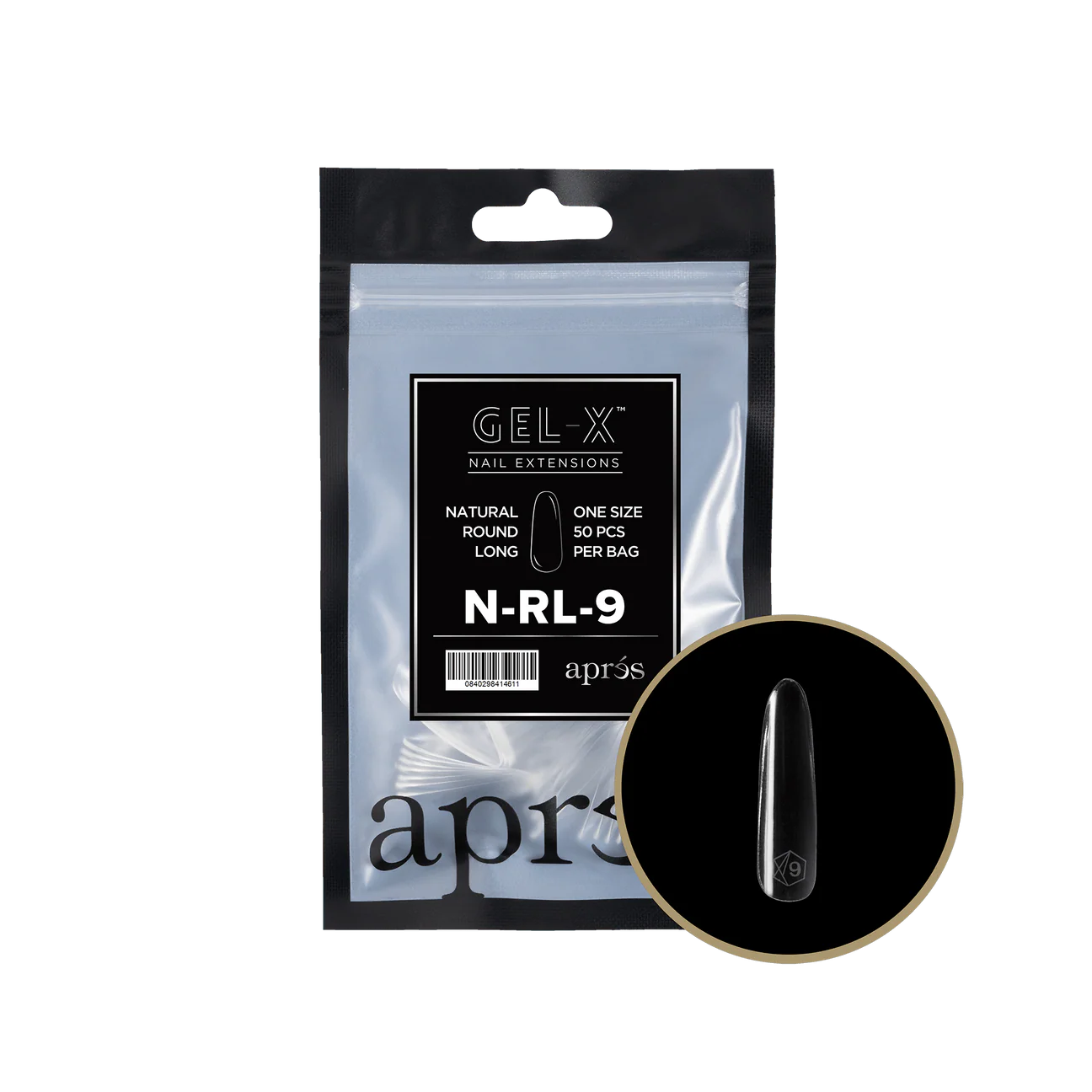 Apres Gel X™ Refill Bags (50pcs) Natural Round Long Tips - Image 14