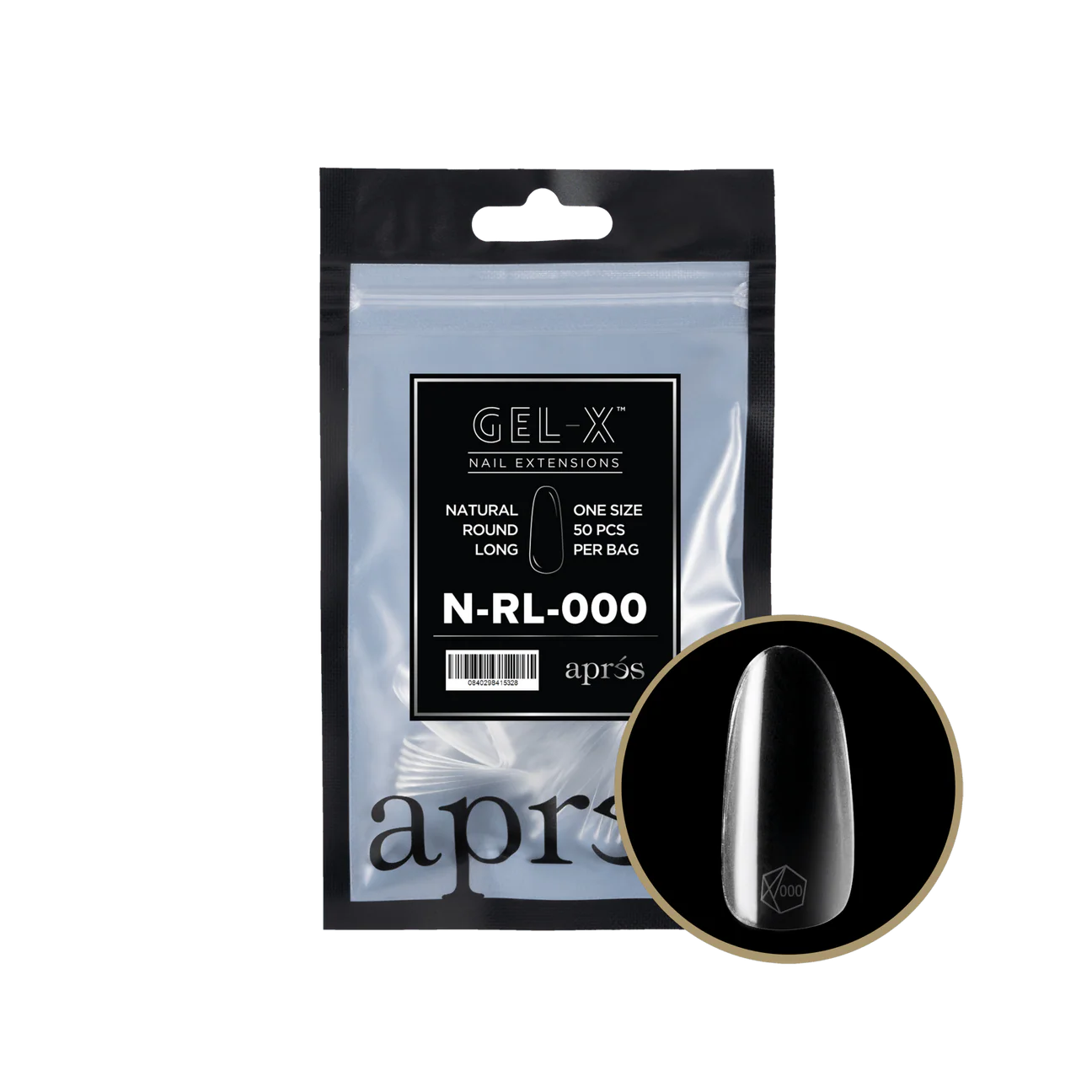 Apres Gel X™ Refill Bags (50pcs) Natural Round Long Tips - Image 15