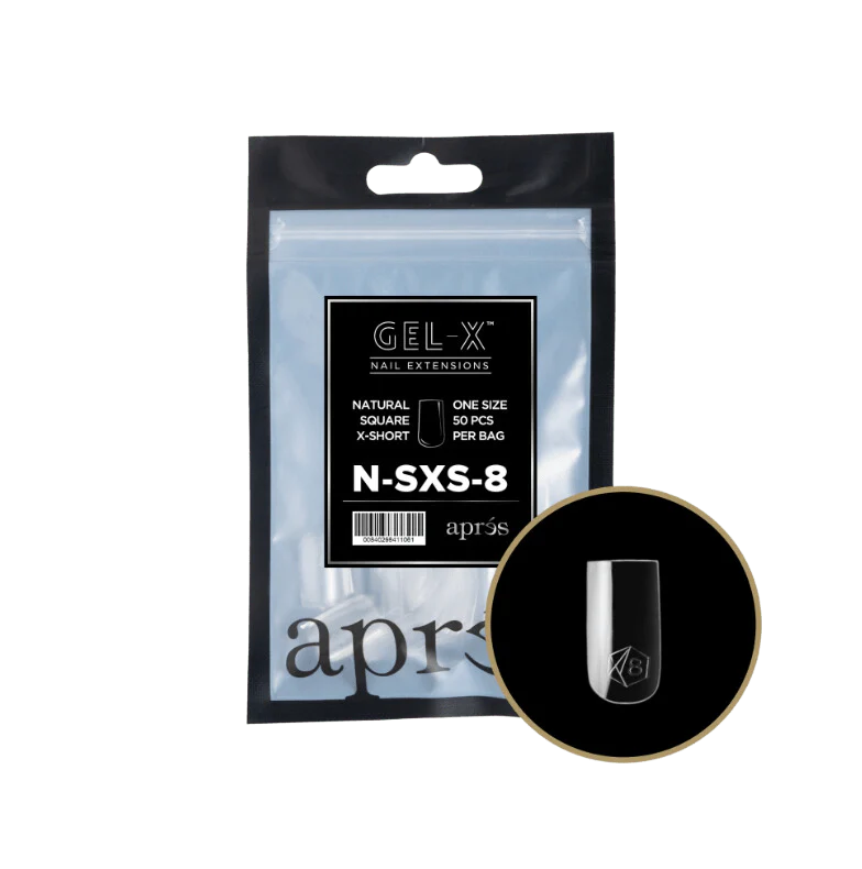 Apres Gel X™ Refill Bags (50pcs) Natural Square Extra Short Tips - Image 13