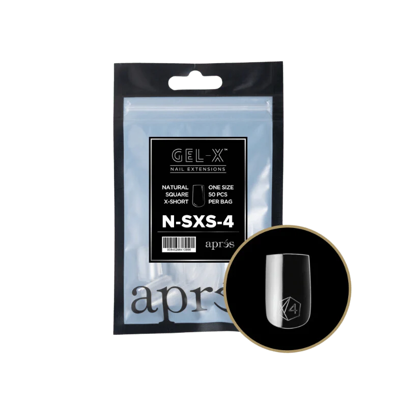 Apres Gel X™ Refill Bags (50pcs) Natural Square Extra Short Tips - Image 6